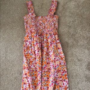 Old Navy Floral Maxi Dress - Orange and Pink